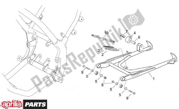 Alle Teile für das Central Stand Enduro des Aprilia RX Enduro-mx Supermotard 215 50 1995 - 2003