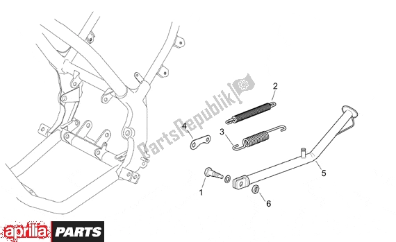All parts for the Central Stand Supermotard of the Aprilia RX Enduro-mx Supermotard 215 50 1995 - 2003