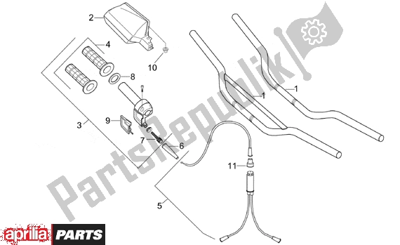 Wszystkie części do Controls I Aprilia RX Enduro-mx Supermotard 215 50 1995 - 2003