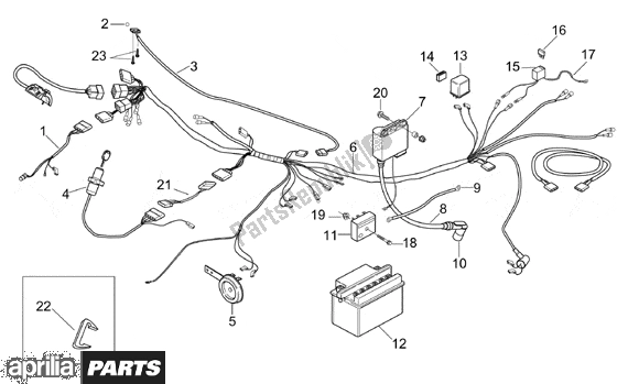 Todas as partes de Electrical System do Aprilia RX Enduro-mx Supermotard 215 50 1995 - 2003