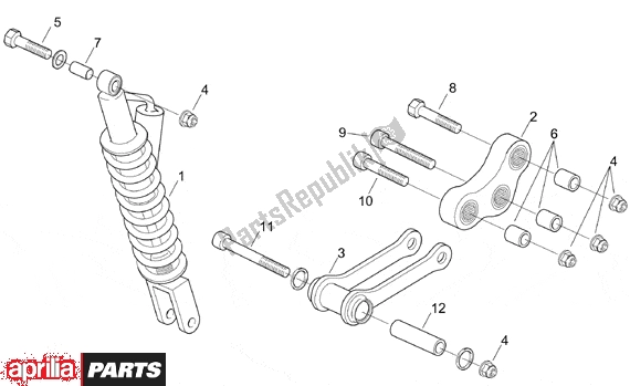 Toutes les pièces pour le Rear Shock Absorber du Aprilia RX Enduro-mx Supermotard 215 50 1995 - 2003