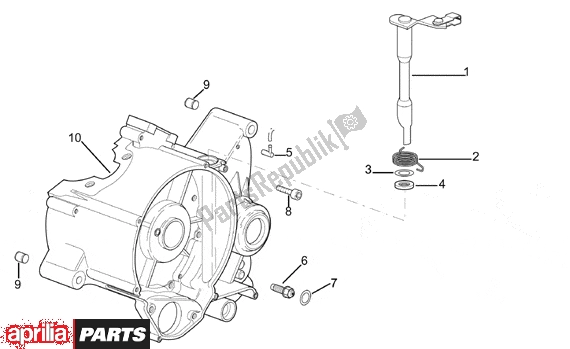 Todas las partes para Right Crankcase de Aprilia RX Enduro-mx Supermotard 215 50 1995 - 2003