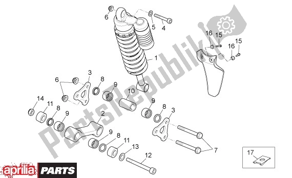 All parts for the Rear Suspension Linkage of the Aprilia Rx-sx 43 125 2008 - 2010