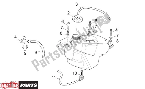 All parts for the Fuel Tank-seat of the Aprilia Rx-sx 43 125 2008 - 2010
