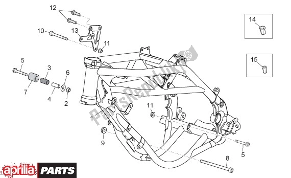 All parts for the Frame of the Aprilia Rx-sx 43 125 2008 - 2010