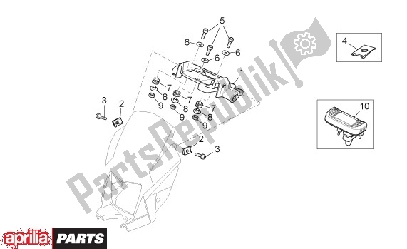 All parts for the Instrument Panel of the Aprilia Rx-sx 43 125 2008 - 2010