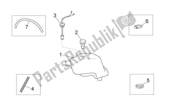 Tutte le parti per il Olietank del Aprilia Rx-sx 43 125 2008 - 2010