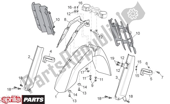 Todas las partes para Voorscherm de Aprilia Rx-sx 43 125 2008 - 2010