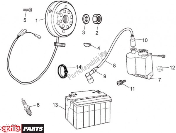 Alle Teile für das Generator des Aprilia Rx-sx 25 50 2006