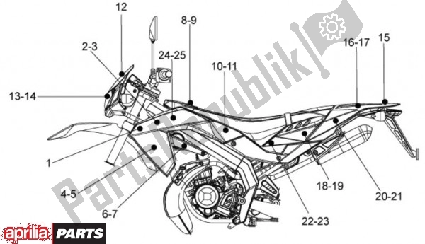 Todas as partes de Plaatjes do Aprilia Rx-sx 25 50 2006