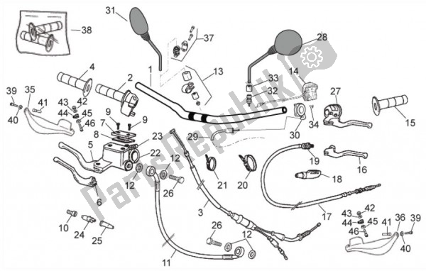 Wszystkie części do Kierownica Aprilia Rx-sx 25 50 2006