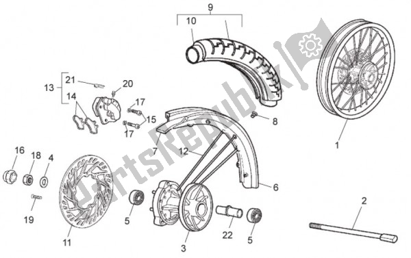 Todas las partes para Rueda Delantera de Aprilia Rx-sx 25 50 2006