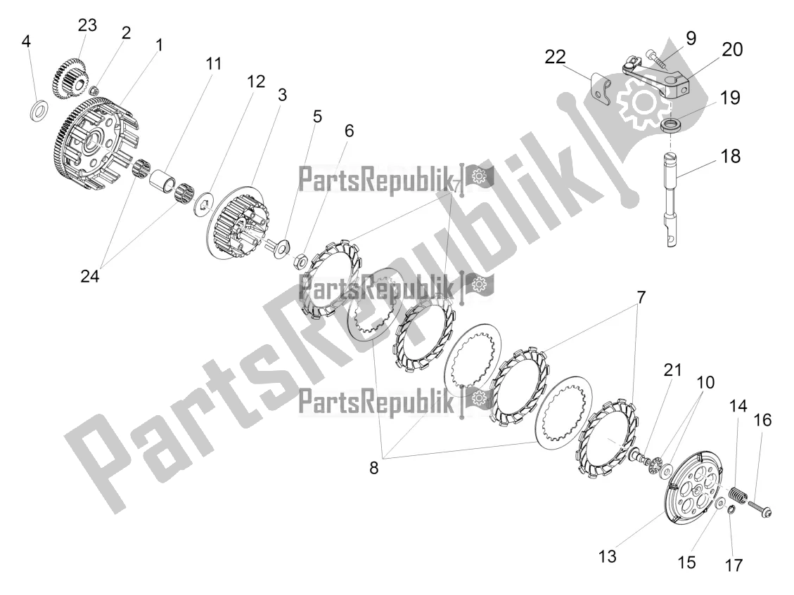 All parts for the Clutch of the Aprilia RX-SX 50 2016