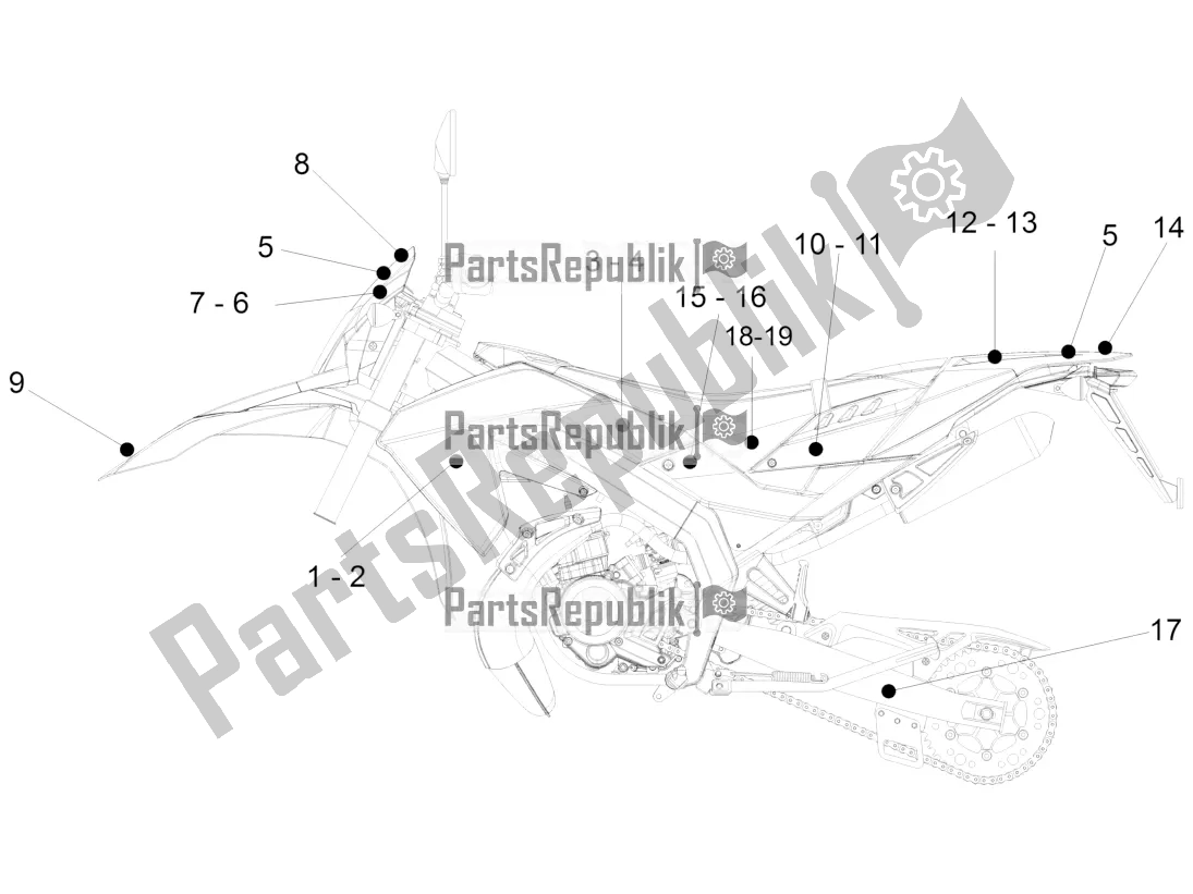 All parts for the Decal of the Aprilia RX-SX 50 2016