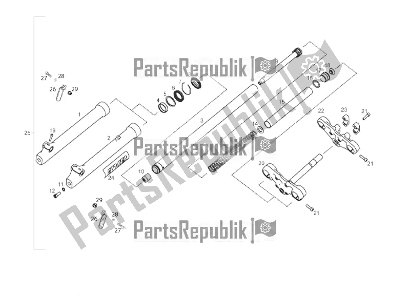 Todas las partes para Tenedor Frontal de Aprilia RX-SX 50 2016