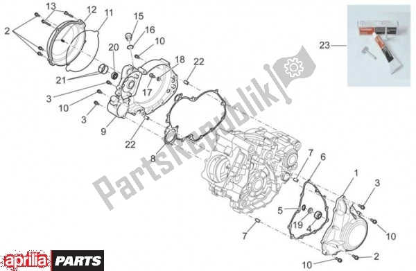 All parts for the Carter Motor Ii of the Aprilia RXV 4. 5 46 450 2009 - 2011
