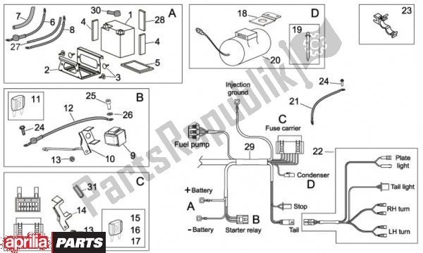 Alle Teile für das Elektrische Installatie Ii des Aprilia RXV 4. 5 46 450 2009 - 2011