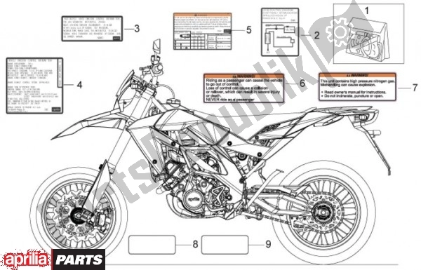 All parts for the Plaatjes of the Aprilia RXV 4. 5 46 450 2009 - 2011