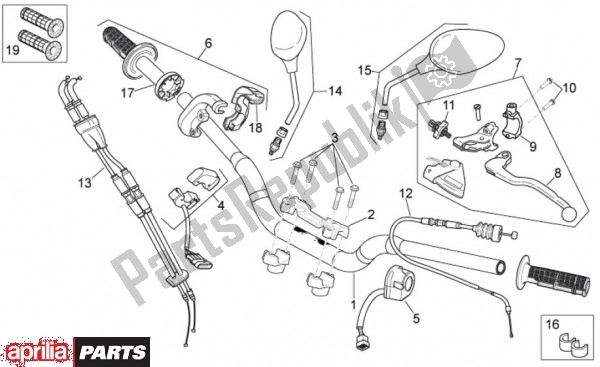 Wszystkie części do Kierownica Aprilia RXV 4. 5 46 450 2009 - 2011