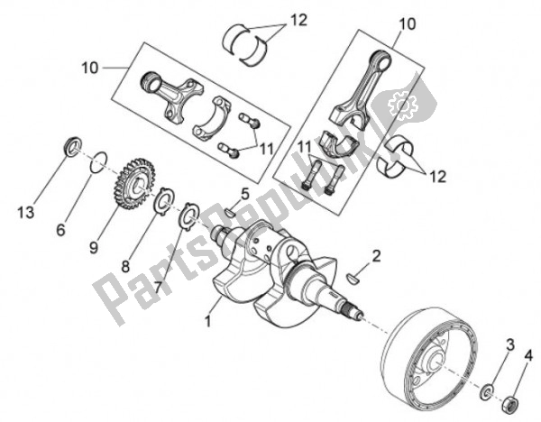 All parts for the Drijfas of the Aprilia RXV Pikes Peak 57 450 2009