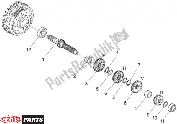 Todas as partes de Intermediate Shaft do Aprilia RXV Pikes Peak 57 450 2009