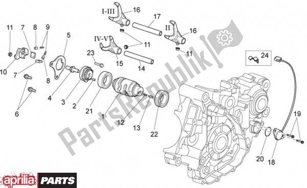 All parts for the Keuzeschakelaar Ii of the Aprilia RXV Pikes Peak 57 450 2009