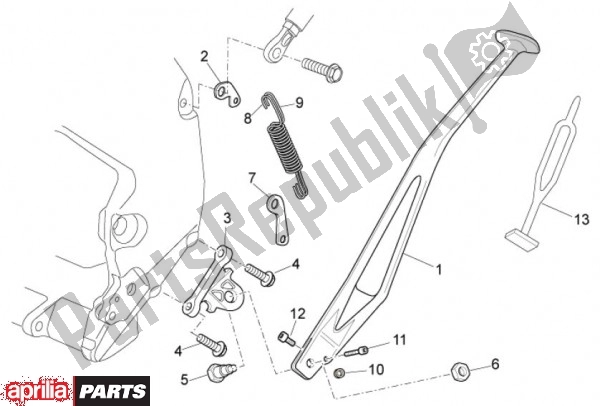 All parts for the Laterale Standaard of the Aprilia RXV Pikes Peak 57 450 2009