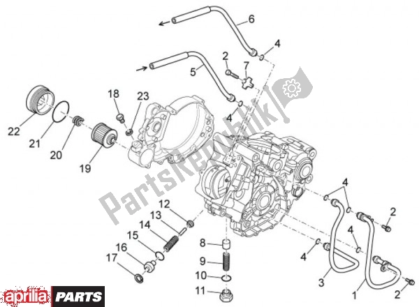 All parts for the Lubrification of the Aprilia RXV Pikes Peak 57 450 2009