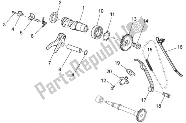 Tutte le parti per il Nokkenas Voor del Aprilia RXV Pikes Peak 57 450 2009