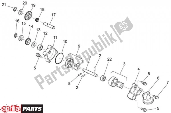 All parts for the Oil Pump of the Aprilia RXV Pikes Peak 57 450 2009