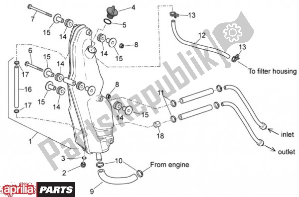 Tutte le parti per il Oliereservoir del Aprilia RXV Pikes Peak 57 450 2009