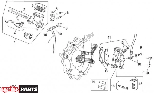 Todas las partes para Remsysteem Voor de Aprilia RXV Pikes Peak 57 450 2009