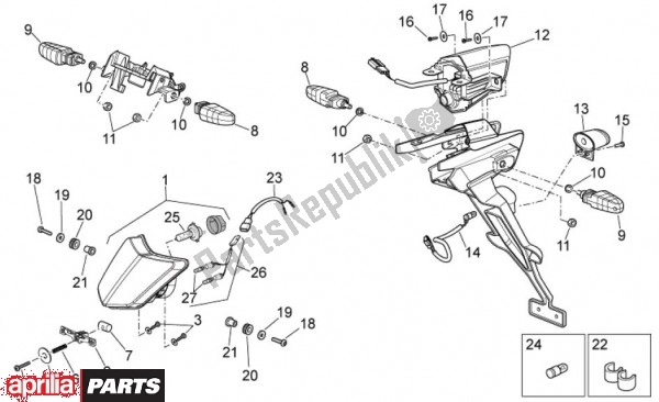 Toutes les pièces pour le Voorlicht Achterlicht du Aprilia RXV Pikes Peak 57 450 2009