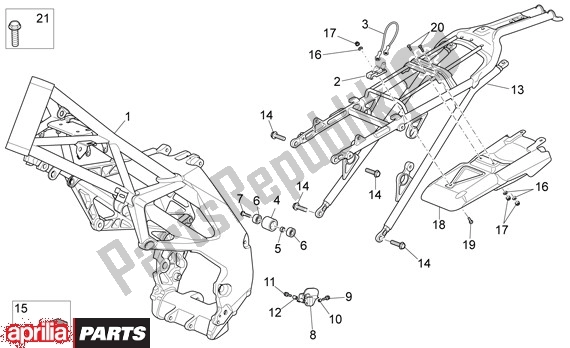 All parts for the Frame of the Aprilia Rxv-sxv 22 450 2006