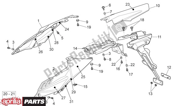 Tutte le parti per il Kont del Aprilia Rxv-sxv 22 450 2006