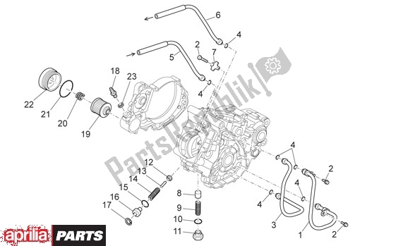 Alle Teile für das Ölfilter des Aprilia Rxv-sxv 22 450 2006