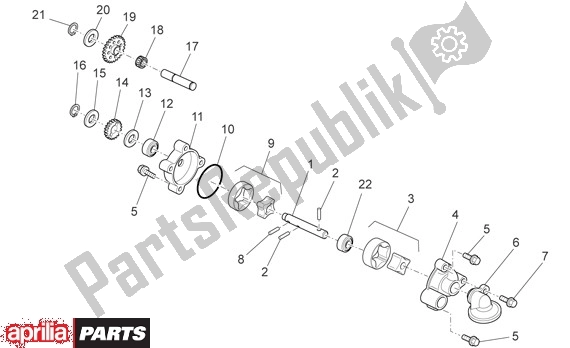 All parts for the Oil Pump of the Aprilia Rxv-sxv 22 450 2006