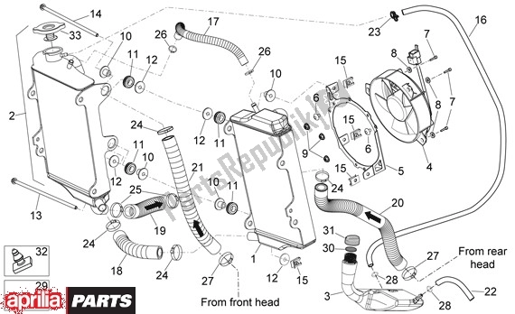 All parts for the Radiator of the Aprilia Rxv-sxv 22 450 2006