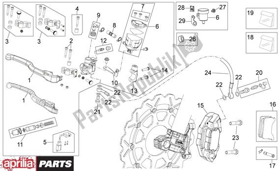 All parts for the Remsysteem Voor of the Aprilia Rxv-sxv 22 450 2006
