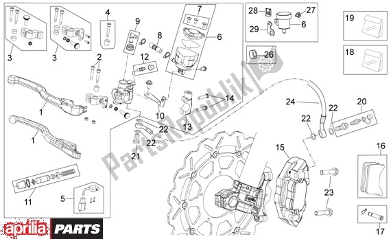 Wszystkie części do Remsysteem Voor Aprilia Rxv-sxv 22 450 2006