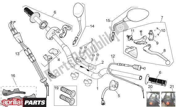 Tutte le parti per il Manubrio del Aprilia Rxv-sxv 22 450 2006