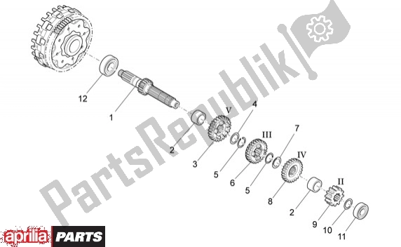 Toutes les pièces pour le Transmission Ii du Aprilia Rxv-sxv 22 450 2006