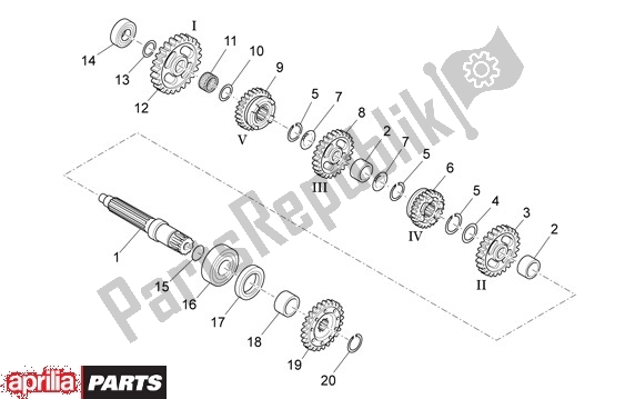 Toutes les pièces pour le Transmision du Aprilia Rxv-sxv 22 450 2006