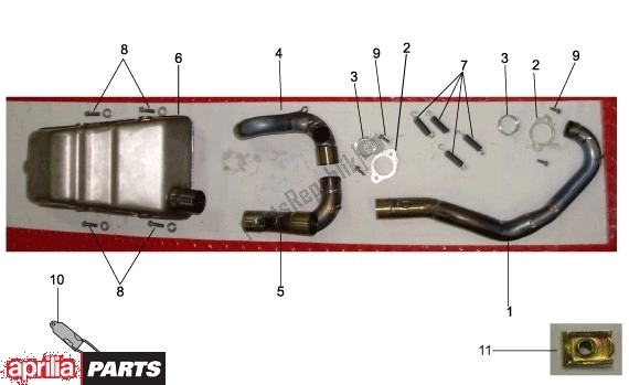 Todas las partes para Uitlaatgroep V D Bosch Versie de Aprilia Rxv-sxv 22 450 2006