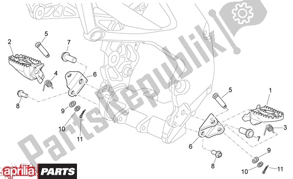 All parts for the Voetsteps of the Aprilia Rxv-sxv 22 450 2006