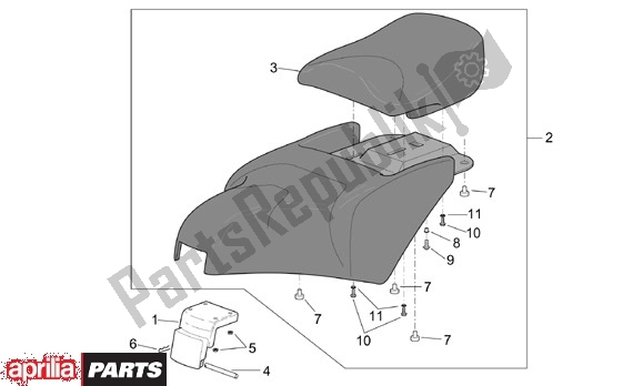 Tutte le parti per il Buddyseat del Aprilia Scarabeo 125-150-200 Motore Rotax 15 1999 - 2003