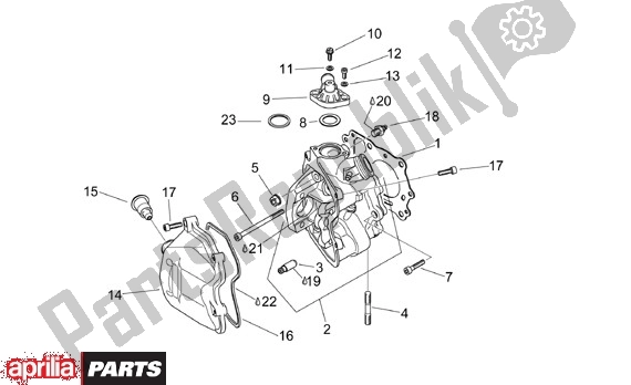 Todas las partes para Cabeza De Cilindro de Aprilia Scarabeo 125-150-200 Motore Rotax 15 1999 - 2003