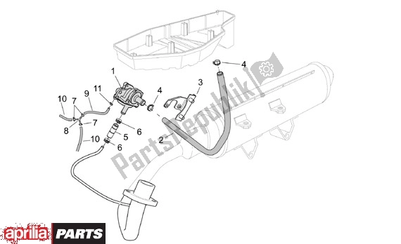 Toutes les pièces pour le Nevenluchtbehuizing du Aprilia Scarabeo 125-150-200 Motore Rotax 15 1999 - 2003