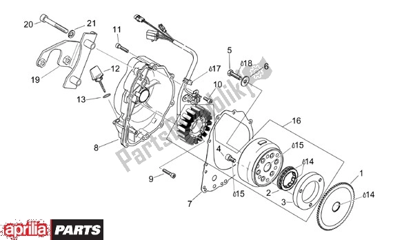 Todas las partes para Ontstekinggroep de Aprilia Scarabeo 125-150-200 Motore Rotax 15 1999 - 2003