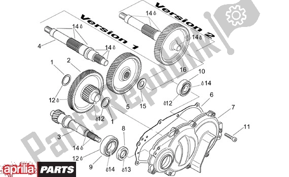 All parts for the Transmision of the Aprilia Scarabeo 125-150-200 Motore Rotax 15 1999 - 2003